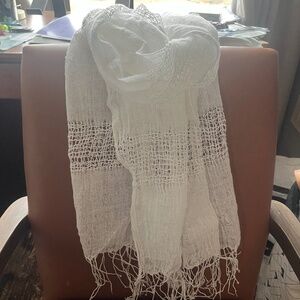 Lightweight White Scarf